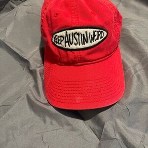 Keep Austin Weird Red Baseball Cap
